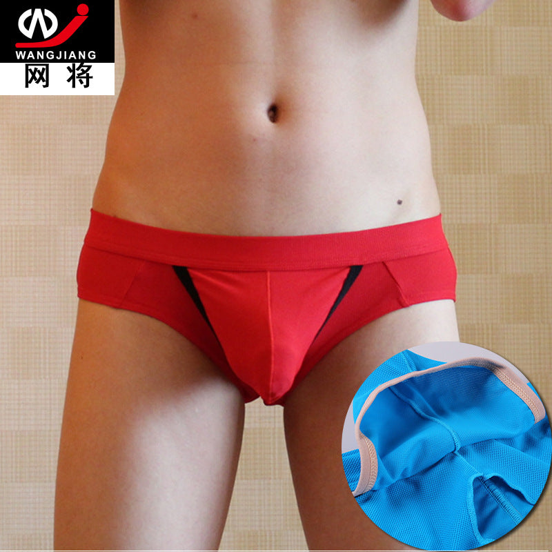 Sexy underwear men's briefs gun egg separation space capsule u convex bag ice silk breathable men's underwear men