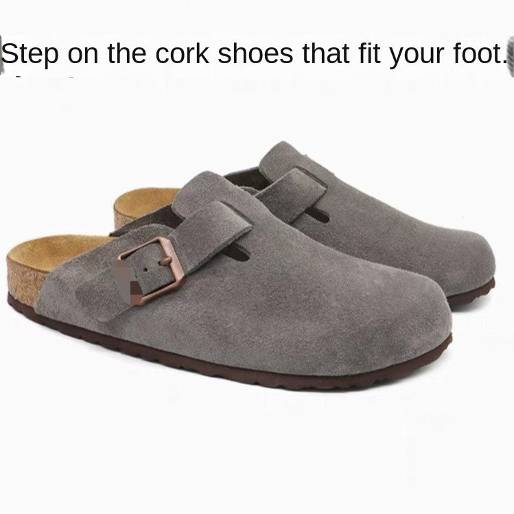 Warm Leather Cork Sandals