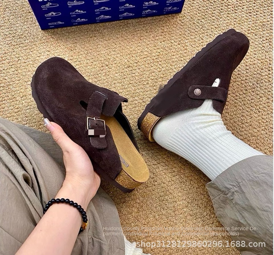 Warm Leather Cork Sandals