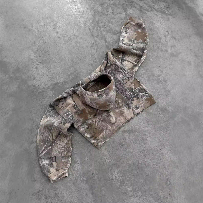 Autumn Women's Camouflage Hoodie Fashion Jungle Maple Leaf Branches 3D Printed Sweatshirt