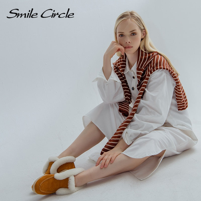 Winter Warm Plush Suede Slippers Women