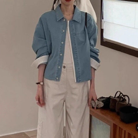Soft Denim Shirt Jacket for Women