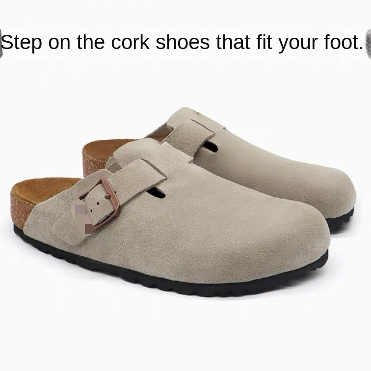 Warm Leather Cork Sandals