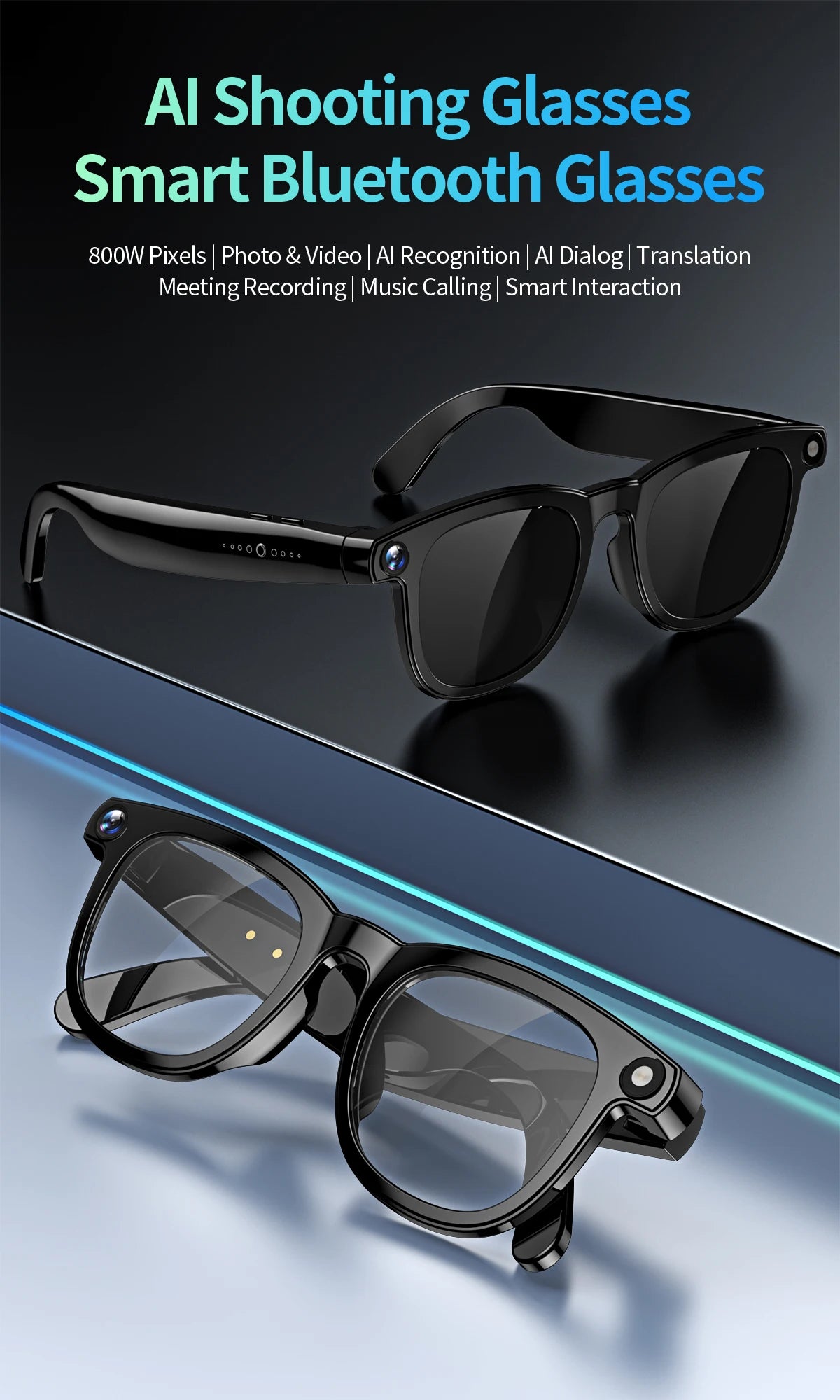 Smart AI Glasses 4K Camera