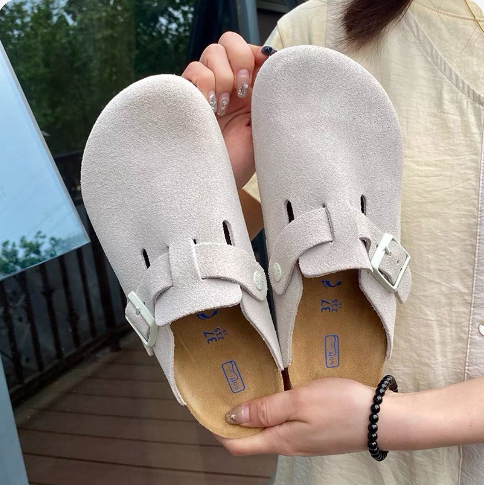 Warm Leather Cork Sandals