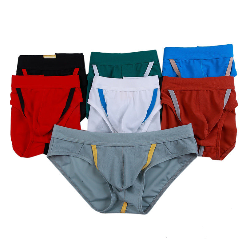 Sexy underwear men's briefs gun egg separation space capsule u convex bag ice silk breathable men's underwear men