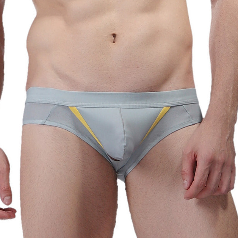 Sexy underwear men's briefs gun egg separation space capsule u convex bag ice silk breathable men's underwear men