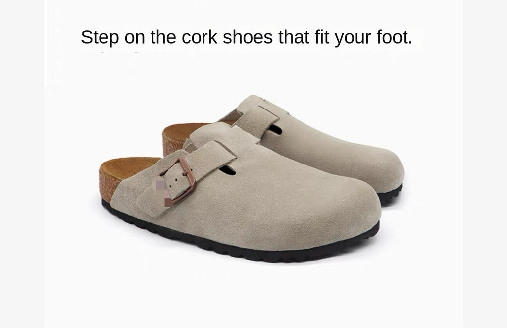 Warm Leather Cork Sandals