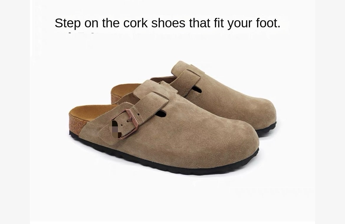 Warm Leather Cork Sandals