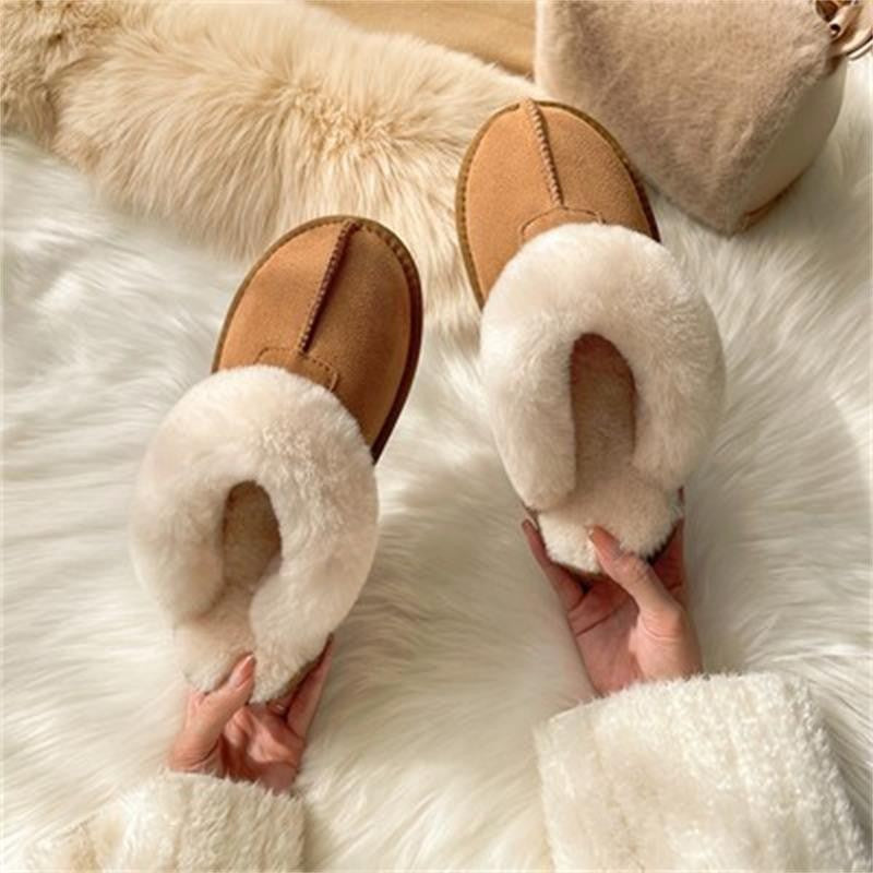 Snow boots for women in winter, plush and thick cotton shoes for students